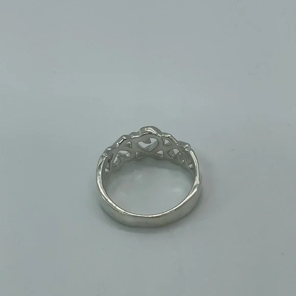 Tiffany & Co. Paloma Picasso Silver Triple Loving Heart Band Ring - Picture 9 of 10
